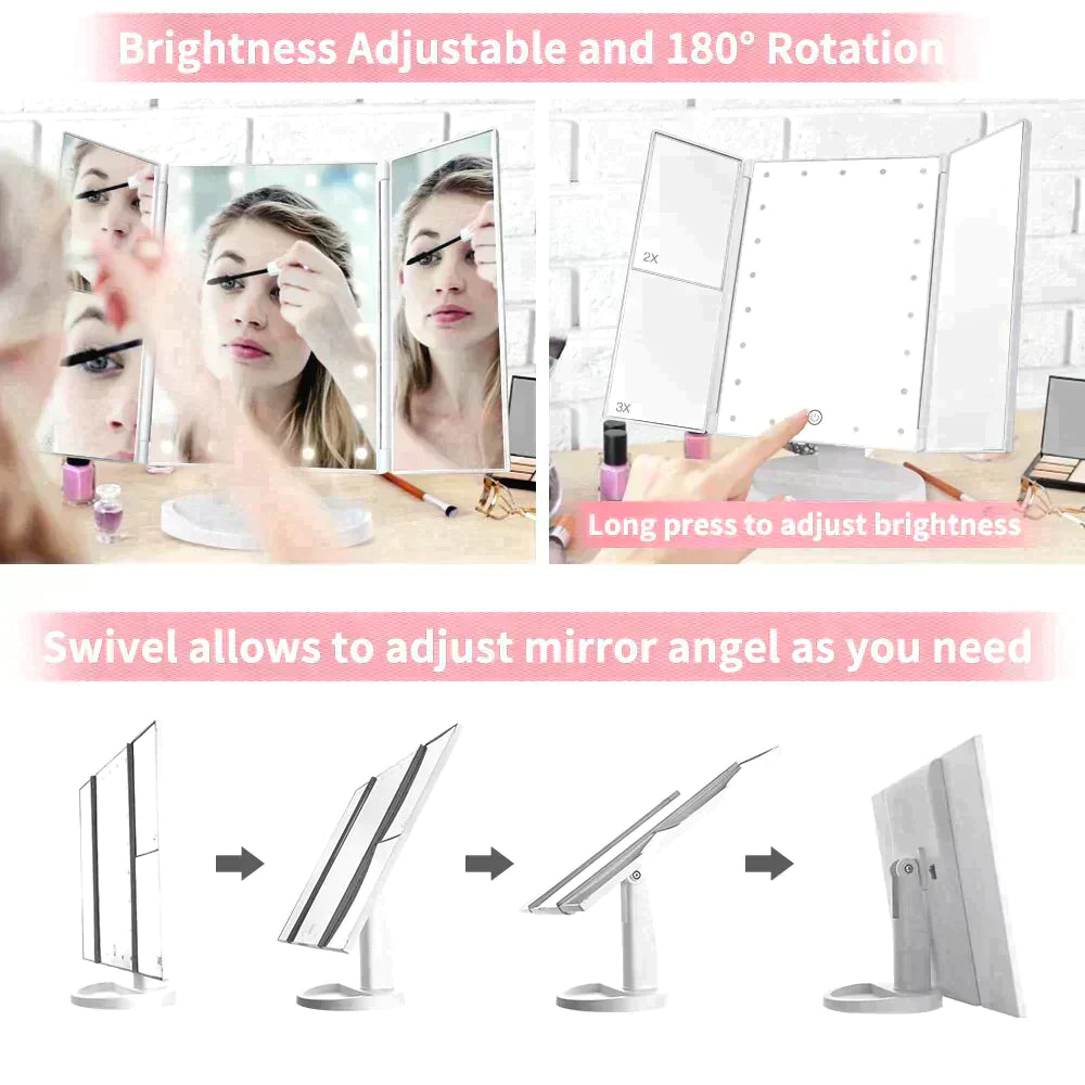 LED Touch Screen Makeup Mirror